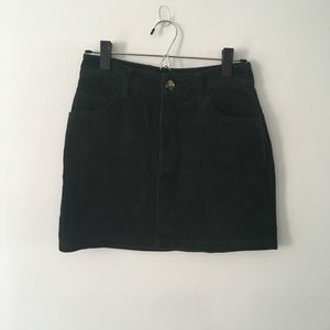 High waisted corduroy skirt